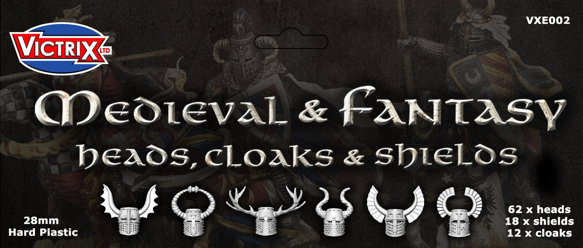 Medieval &amp; Fantasy Heads, Cloaks &amp; Shields