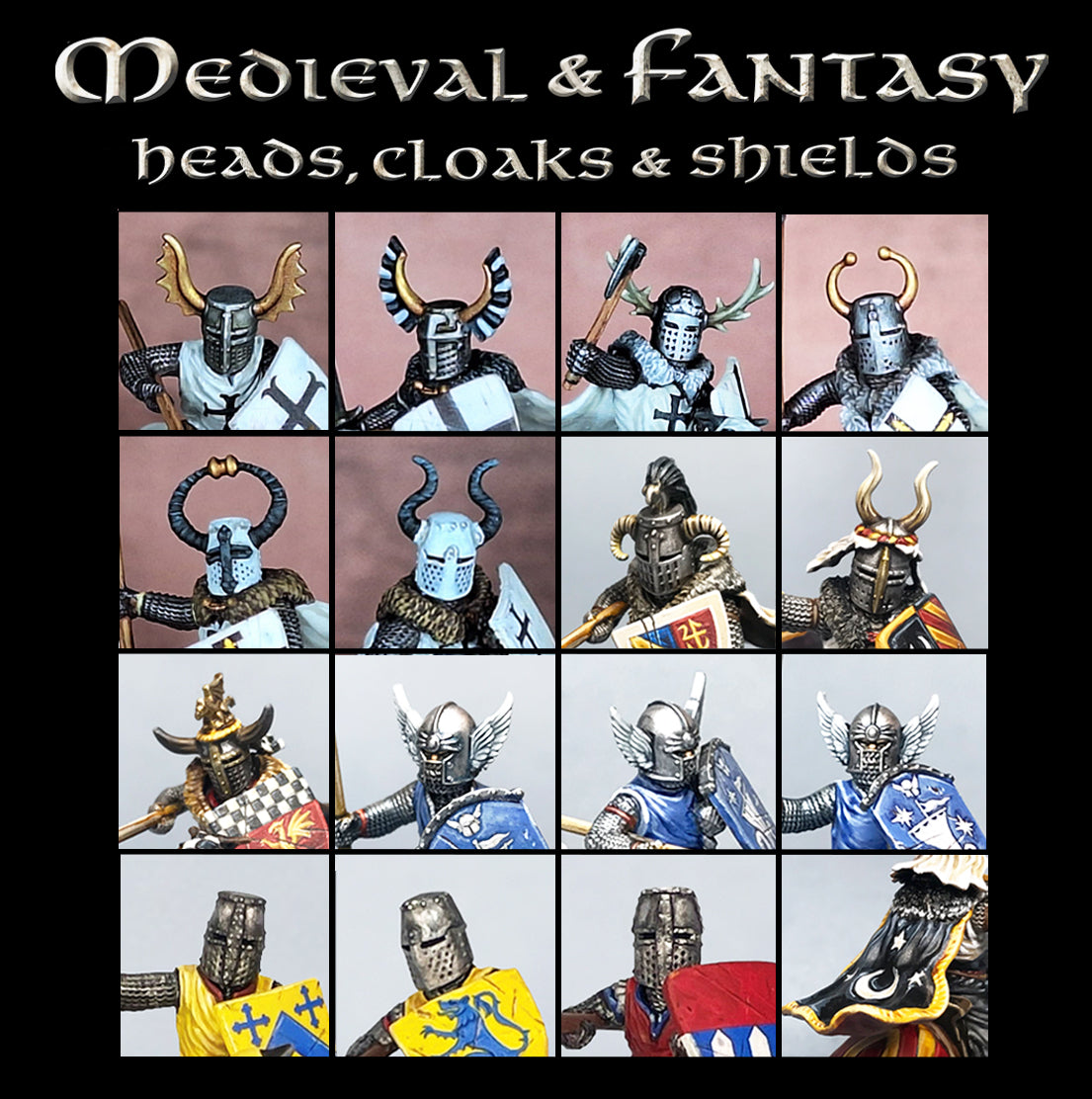 Medieval &amp; Fantasy Heads, Cloaks &amp; Shields