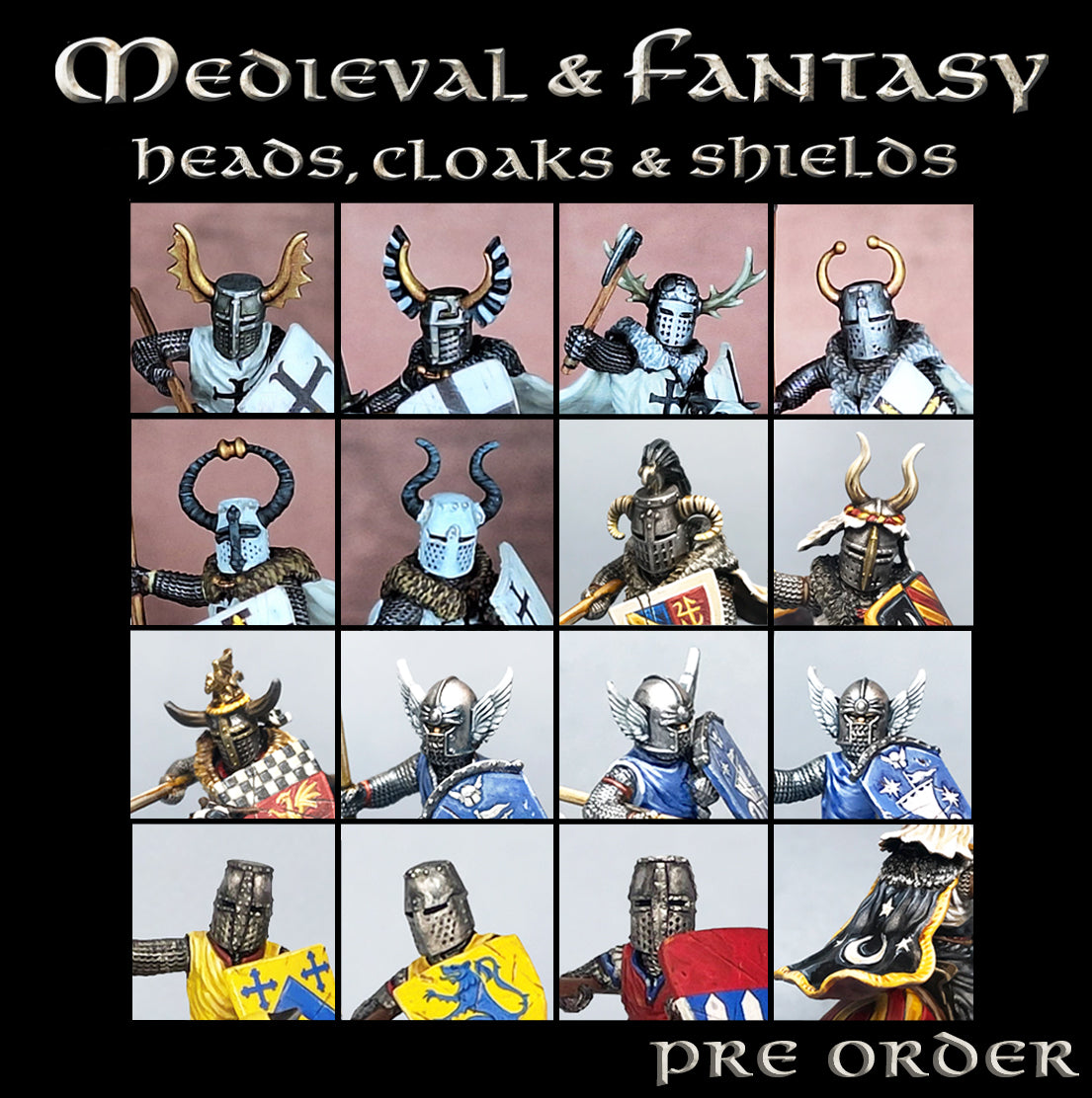 Medieval &amp; Fantasy Heads, Cloaks &amp; Shields