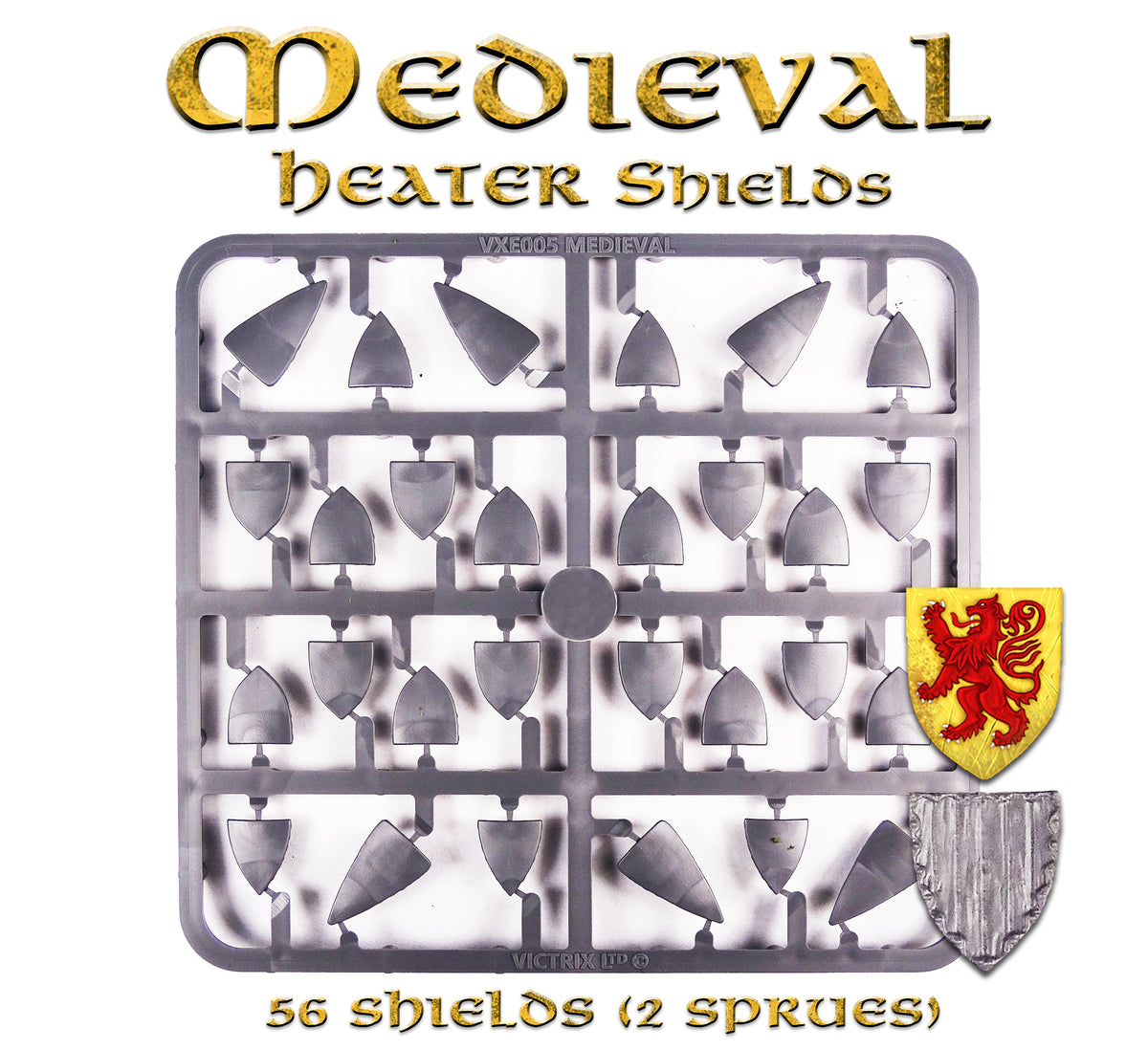 Medieval Heater Shields x 56