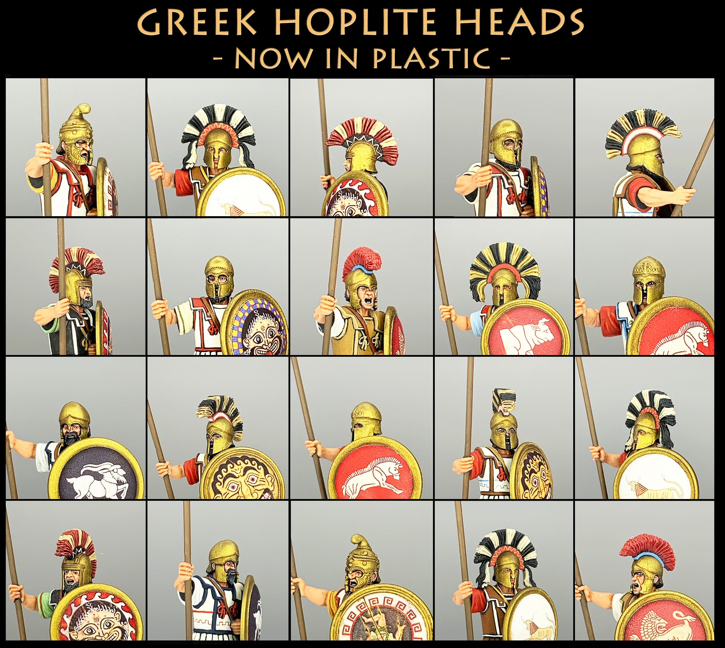 Greek Hoplite Heads x 56 - Victrix Limited