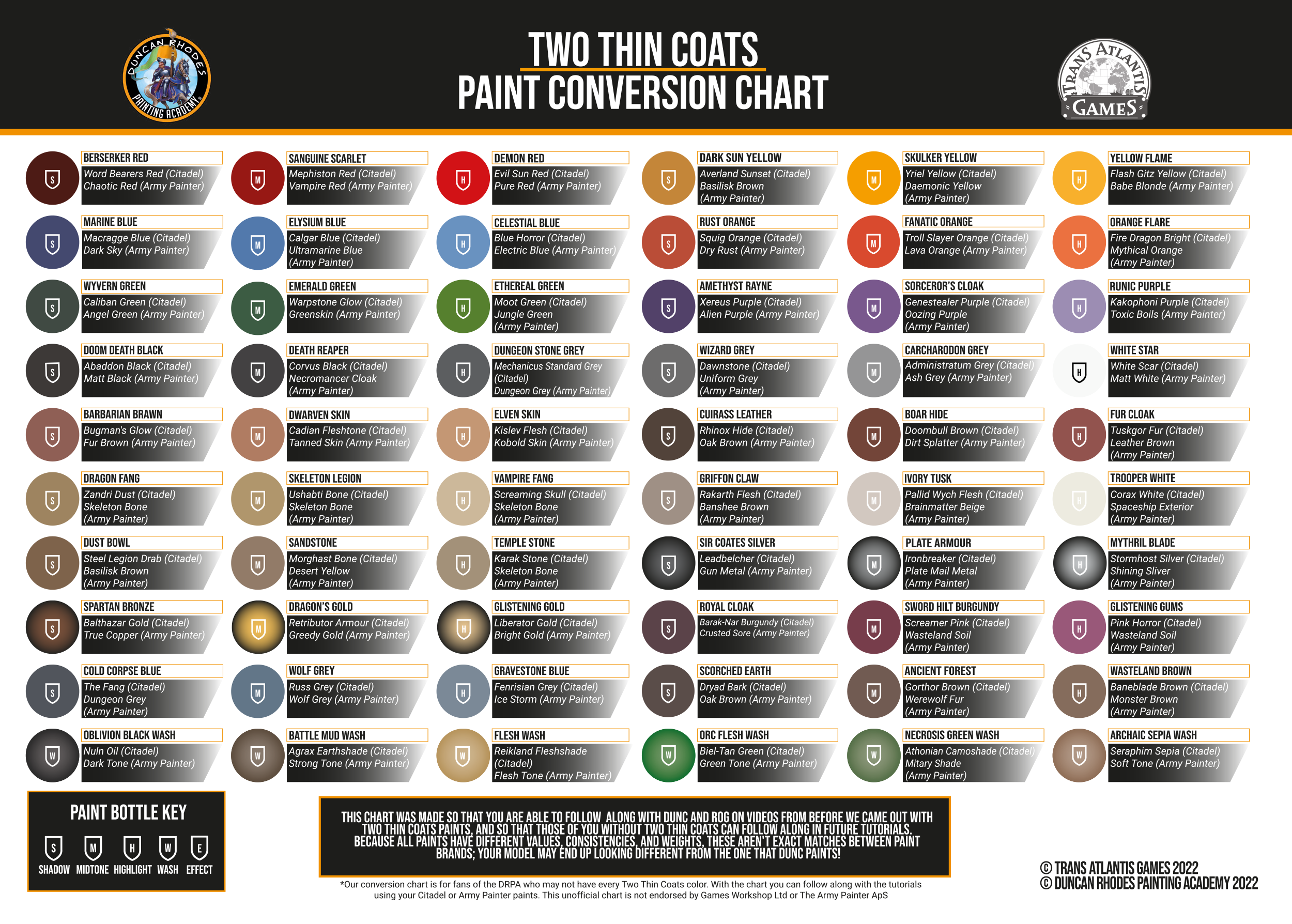 Leather Color Comparison Chart